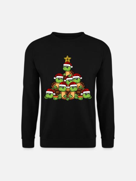 Turtle Christmas Tree - Unisex Sweatshirt - black