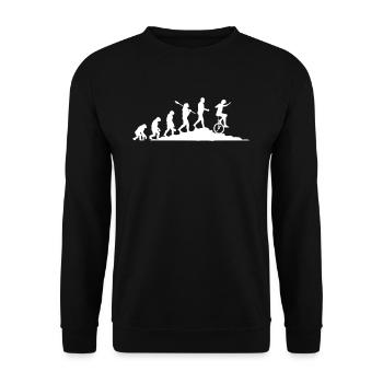 Évolution du monocycle - Sweat-shirt Unisexe - noir - Devant - Alina (178cm) & Michal (187cm)