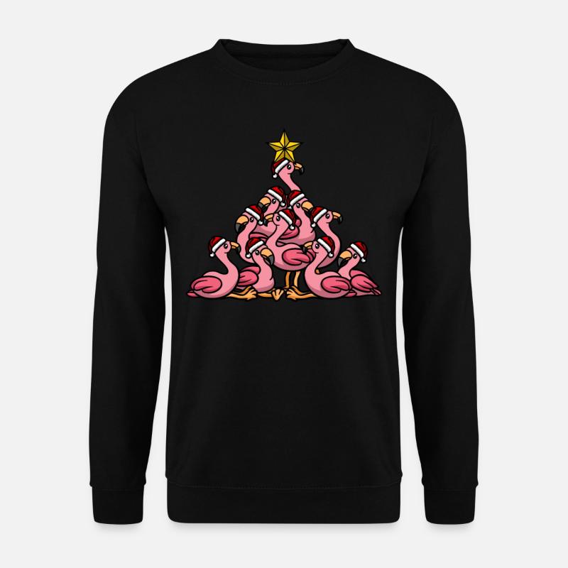 Flamingo Christmas Tree - Unisex Sweatshirt - black
