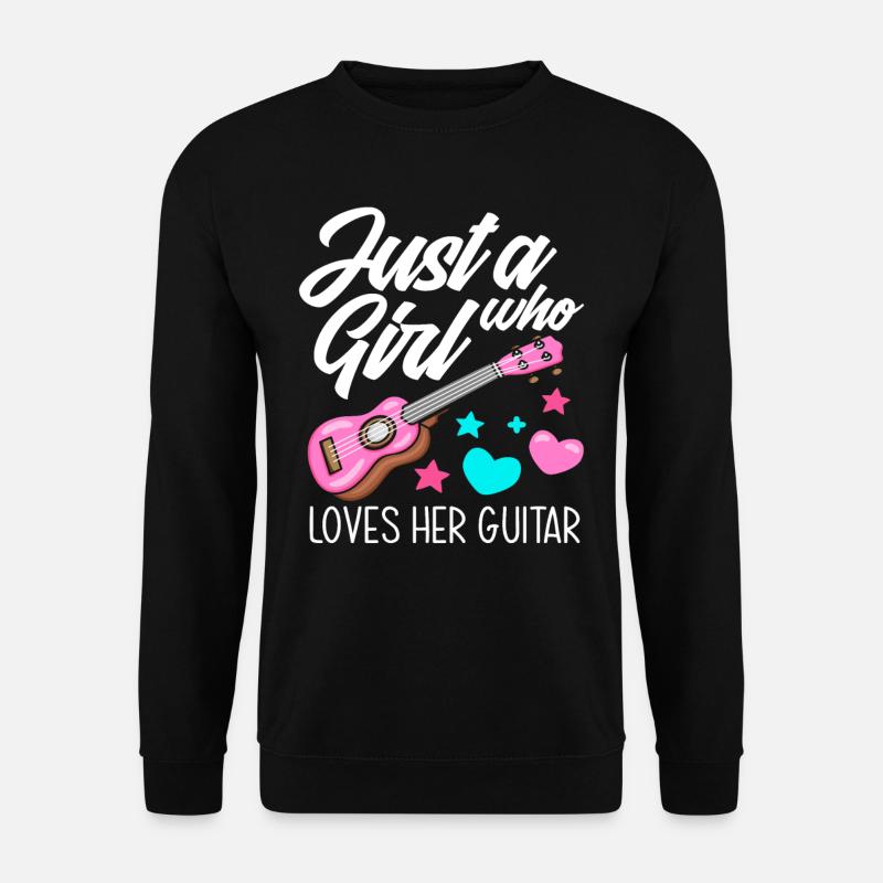 Guitar Girl Guitar Player - Unisex Sweatshirt - black