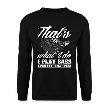 Guitar Bass Guitar Bass Guitarist - Unisex Sweatshirt - black - Front - Alina (178cm) & Michal (187cm)