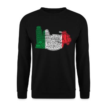 Italie Rome - Sweat-shirt Unisexe - noir - Devant - Alina (178cm) & Michal (187cm)