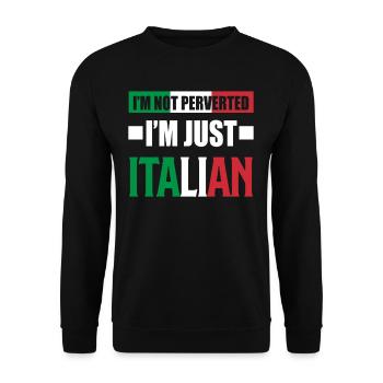 Drôle Italie Cadeau Italien - Sweat-shirt Unisexe - noir - Devant - Alina (178cm) & Michal (187cm)