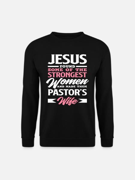 Jesus Frauen Pfarrer Ehefrau Mädchen Geschenk - Unisex Pullover - Schwarz