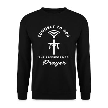 Jesus Pastor God - Unisex Sweatshirt - black - Front - Alina (178cm) & Michal (187cm)
