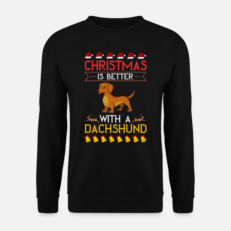 Doxie Teckel Teckel Chien Noël - Sweat-shirt Unisexe - noir