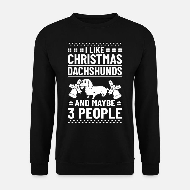 Doxie Teckel Teckel Chien Noël - Sweat-shirt Unisexe - noir