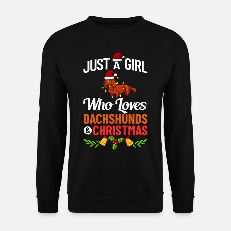 Doxie Teckel Teckel Chien Noël - Sweat-shirt Unisexe - noir