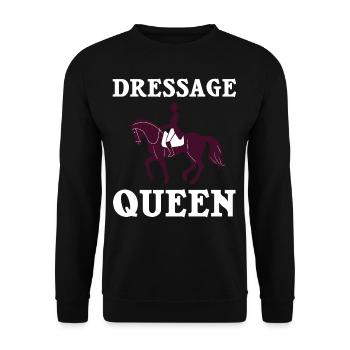 Dressur Reiten Pferd Training Dressurreiten - Unisex Pullover - Schwarz - Vorne - Alina (178cm) & Michal (187cm)