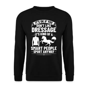 Dressur Reiten Pferd Training Dressurreiten - Unisex Pullover - Schwarz - Vorne - Alina (178cm) & Michal (187cm)