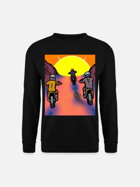 Vaporwave Aesthetic Sunset Mountains - Unisex Sweatshirt - black