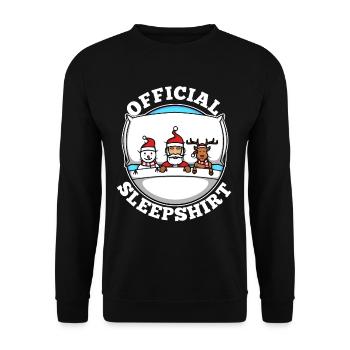 Official sleepshirt christmas - Unisex Sweatshirt - black - Front - Alina (178cm) & Michal (187cm)