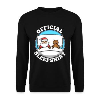 Official sleepshirt christmas - Unisex Pullover - Schwarz - Vorne - Alina (178cm) & Michal (187cm)