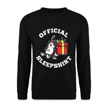 Official sleepshirt christmas - Unisex Pullover - Schwarz - Vorne - Alina (178cm) & Michal (187cm)
