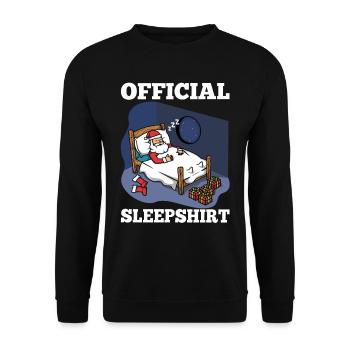 Official sleepshirt christmas - Unisex Pullover - Schwarz - Vorne - Alina (178cm) & Michal (187cm)