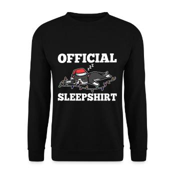 Official sleepshirt christmas - Unisex Pullover - Schwarz - Vorne - Alina (178cm) & Michal (187cm)