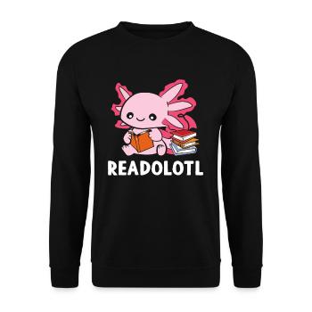 Readolotl - Sweat-shirt Unisexe - noir - Devant - Alina (178cm) & Michal (187cm)