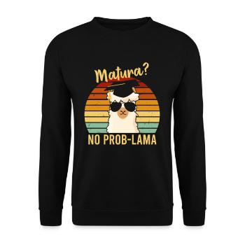 Matura No Problama 2022 Graduation School leaving certificate - Unisex Sweatshirt - black - Front - Alina (178cm) & Michal (187cm)