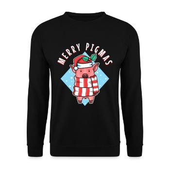 Merry Pigmas - Unisex Pullover - Schwarz - Vorne - Alina (178cm) & Michal (187cm)