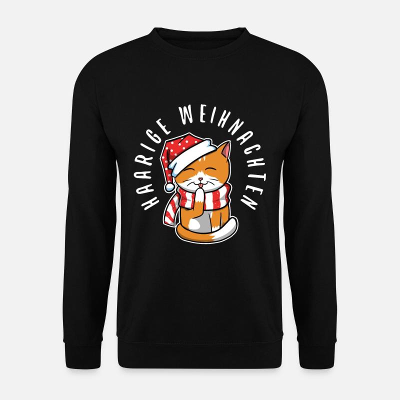 Haarige weihnachten - Unisex Pullover - Schwarz