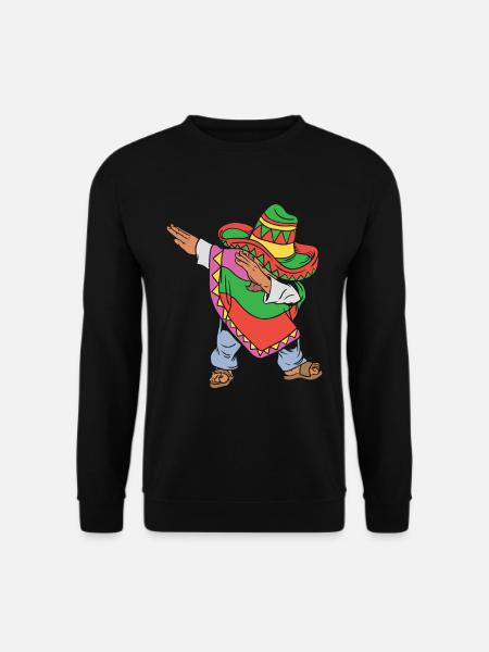 Dabbing Mexican Cinco De Mayo Dabbing Mexikaner - Unisex Pullover - Schwarz