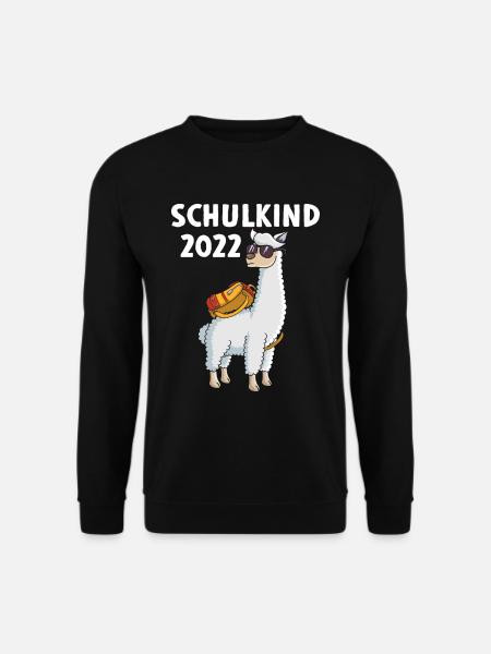 Schulkind 2022 Lama - Unisex Pullover - Schwarz