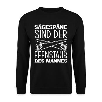 Sägespäne Schreiner Holzarbeiter Männer Mann - Unisex Pullover - Schwarz - Vorne - Alina (178cm) & Michal (187cm)