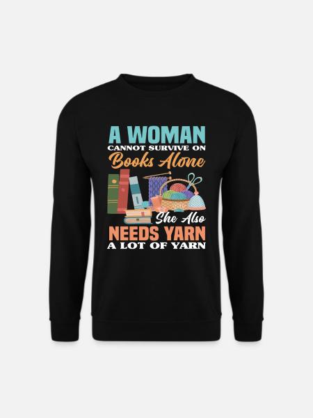 Knitting Books - Unisex Sweatshirt - black