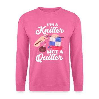 Tricoter - Sweat-shirt Unisexe - rose - Devant