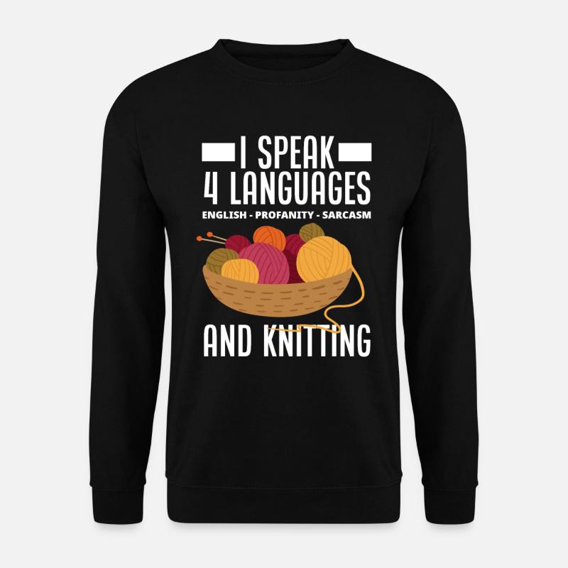 Langues à tricoter Sarcasme - Sweat-shirt Unisexe - noir