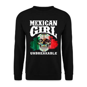Mexico Mexican Girl Woman Gift - Unisex Sweatshirt - black - Front - Alina (178cm) & Michal (187cm)