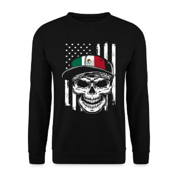 Mexique Fier Amérique mexicaine États-Unis - Sweat-shirt Unisexe - noir - Devant - Alina (178cm) & Michal (187cm)