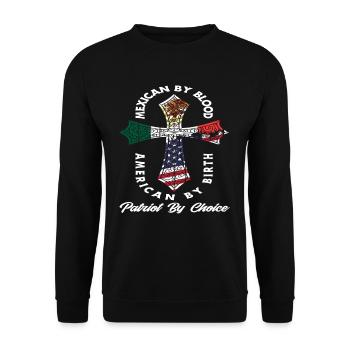 Mexiko USA Geburt Patriot - Unisex Pullover - Schwarz - Vorne - Alina (178cm) & Michal (187cm)