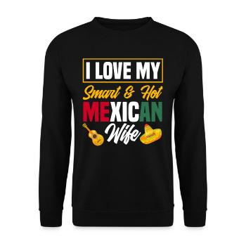 Mexique Mexique Femme Amour - Sweat-shirt Unisexe - noir - Devant - Alina (178cm) & Michal (187cm)