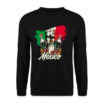 Mexiko - Unisex Pullover - Schwarz - Vorne - Alina (178cm) & Michal (187cm)