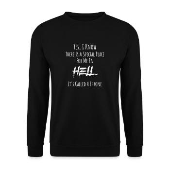 Goth disant drôle oui je sais que dans le - Sweat-shirt Unisexe - noir - Devant - Alina (178cm) & Michal (187cm)