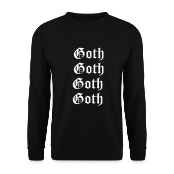 Goth Goth Goth Gothic - Unisex Sweatshirt - black - Front - Alina (178cm) & Michal (187cm)