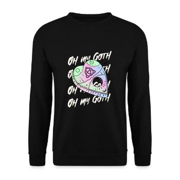 Pastel Goth Oh My Goth Gothique - Sweat-shirt Unisexe - noir - Devant - Alina (178cm) & Michal (187cm)