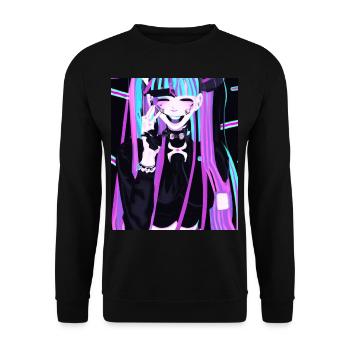 Goth Anime Vaporwave mignon et effrayant Goth - Sweat-shirt Unisexe - noir - Devant - Alina (178cm) & Michal (187cm)
