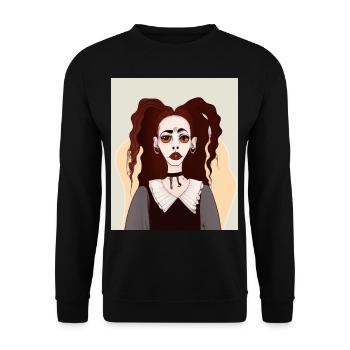 Cubisme Art Goth Girls Dans Le Cubiste - Sweat-shirt Unisexe - noir - Devant - Alina (178cm) & Michal (187cm)