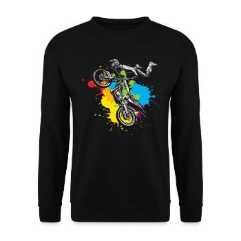Motocross - Sweat-shirt Unisexe - noir - Devant - Alina (178cm) & Michal (187cm)