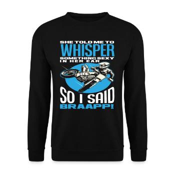 Drôle de fan de motocross - Sweat-shirt Unisexe - noir - Devant - Alina (178cm) & Michal (187cm)