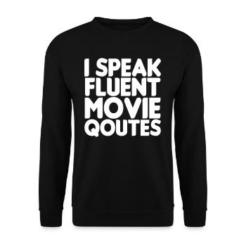 Film Filzitate Saying - Unisex Sweatshirt - black - Front - Alina (178cm) & Michal (187cm)
