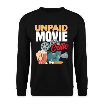 Film Kritiker Kinogänger - Unisex Pullover - Schwarz - Vorne - Alina (178cm) & Michal (187cm)