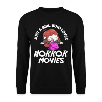 Film Girl Films d’horreur - Sweat-shirt Unisexe - noir - Devant - Alina (178cm) & Michal (187cm)