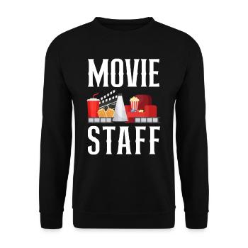 Film Cinema Movie Lovers Home Theater - Unisex Sweatshirt - black - Front - Alina (178cm) & Michal (187cm)