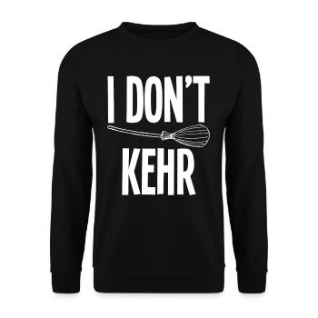 Putzfrau Reinigungskraft Kehren Straßenfeger - Unisex Pullover - Schwarz - Vorne - Alina (178cm) & Michal (187cm)