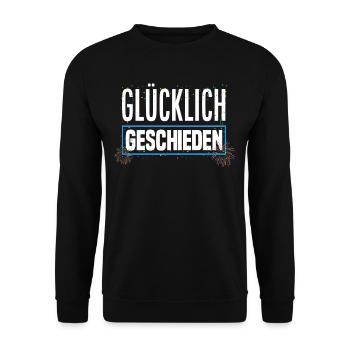 Glücklich Geschieden - Unisex Pullover - Schwarz - Vorne - Alina (178cm) & Michal (187cm)