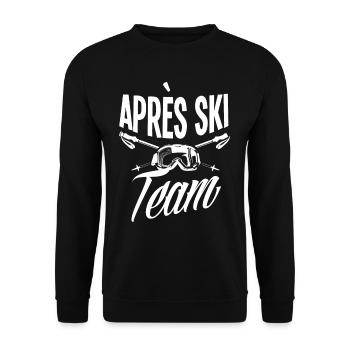 Après Ski Party Vacances d’hiver Vacances au ski Skieurs - Sweat-shirt Unisexe - noir - Devant - Alina (178cm) & Michal (187cm)