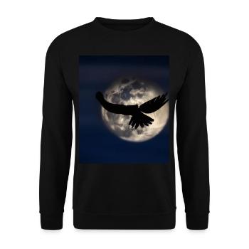 Goth Gothic Lover Shadow of a Bird of Prey - Unisex Sweatshirt - black - Front - Alina (178cm) & Michal (187cm)